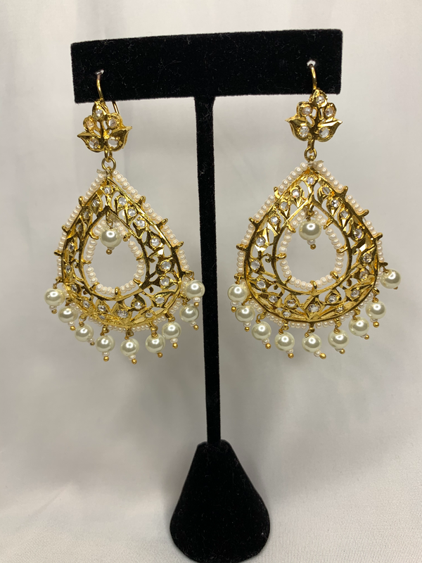 6 Carat Gold Plated Hyderabadi Earrings